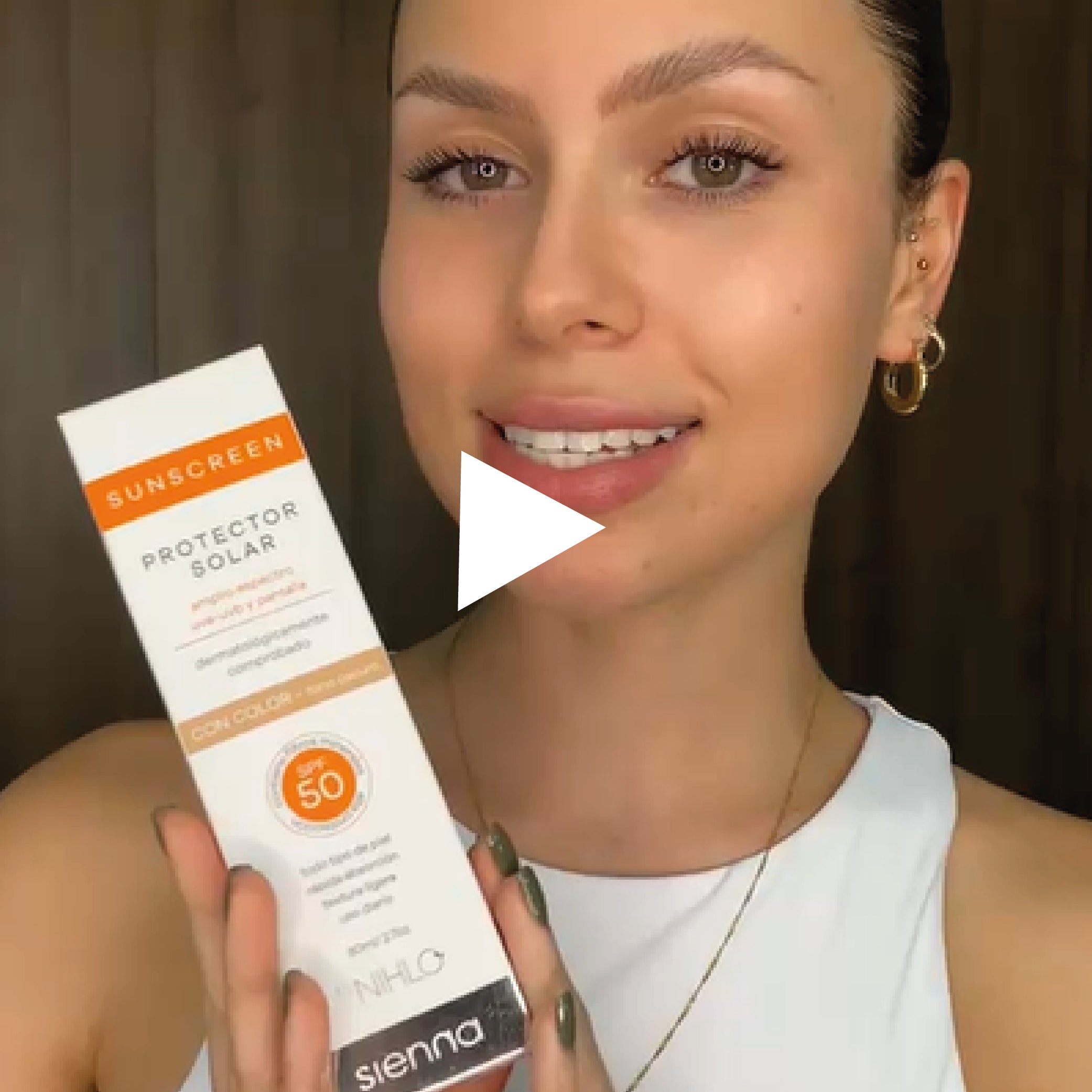 Probando el Protector Solar de Sienna